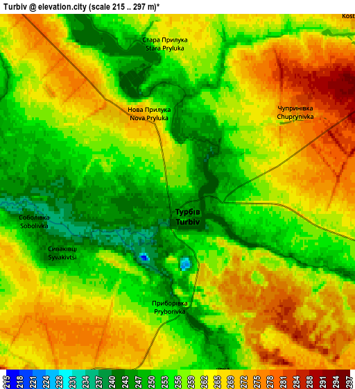 Zoom OUT 2x Turbiv, Ukraine elevation map