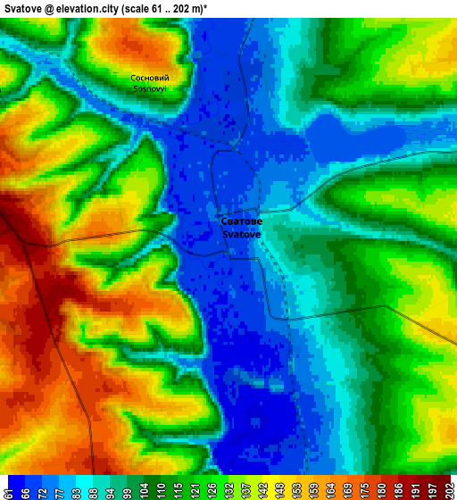 Zoom OUT 2x Svatove, Ukraine elevation map