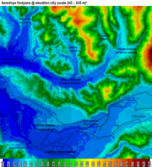 Zoom OUT 2x Serednye Vodyane, Ukraine elevation map