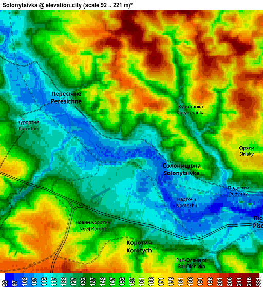 Zoom OUT 2x Solonytsivka, Ukraine elevation map