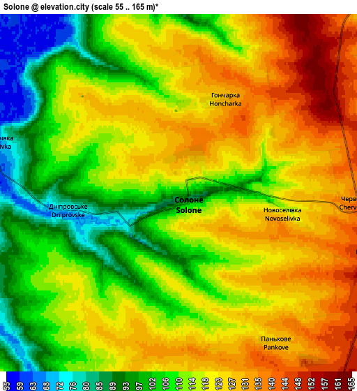 Zoom OUT 2x Solone, Ukraine elevation map