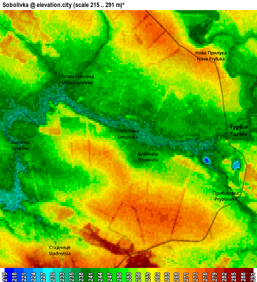 Zoom OUT 2x Sobolivka, Ukraine elevation map