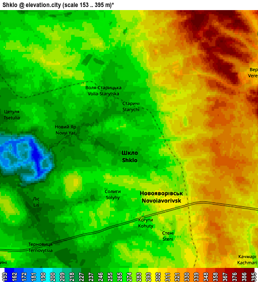 Zoom OUT 2x Shklo, Ukraine elevation map