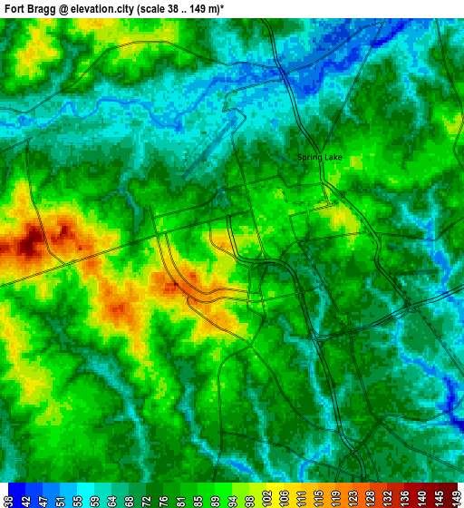 Zoom OUT 2x Fort Bragg, United States elevation map