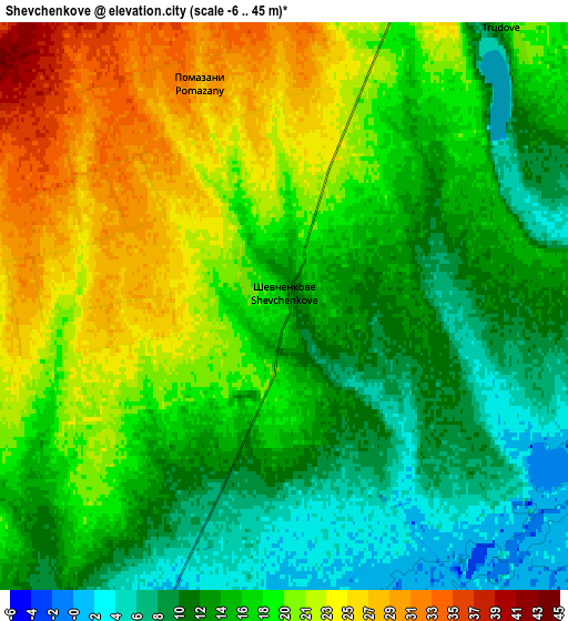 Zoom OUT 2x Shevchenkove, Ukraine elevation map