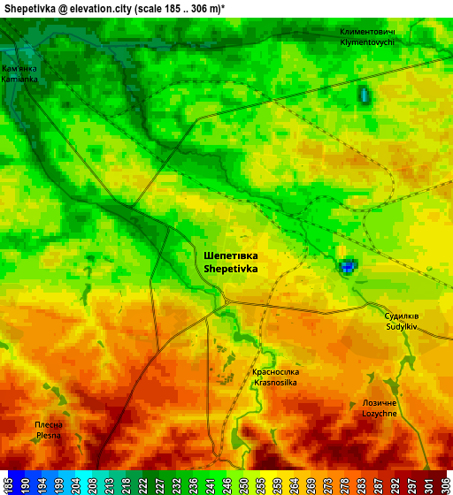 Zoom OUT 2x Shepetivka, Ukraine elevation map