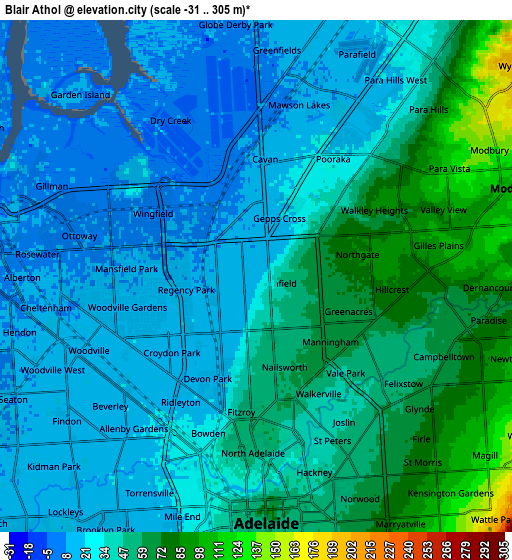 Zoom OUT 2x Blair Athol, Australia elevation map