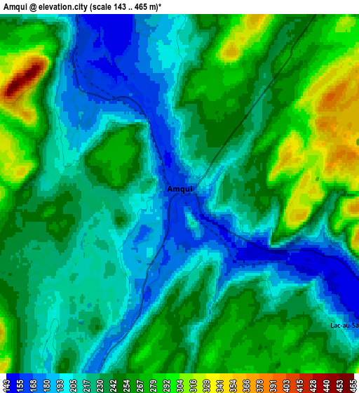 Zoom OUT 2x Amqui, Canada elevation map