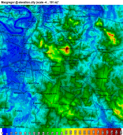 Zoom OUT 2x Macgregor, Australia elevation map