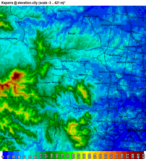 Zoom OUT 2x Keperra, Australia elevation map