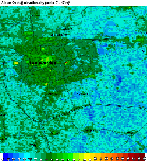 Zoom OUT 2x Aldlân-Oost, Netherlands elevation map