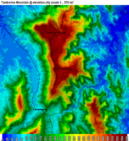 Zoom OUT 2x Tamborine Mountain, Australia elevation map