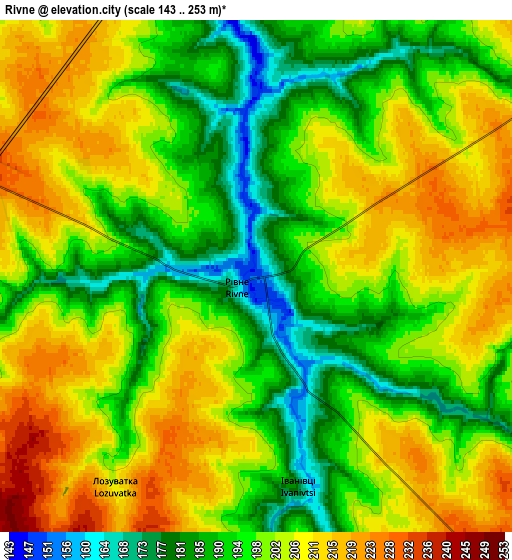 Zoom OUT 2x Rivne, Ukraine elevation map