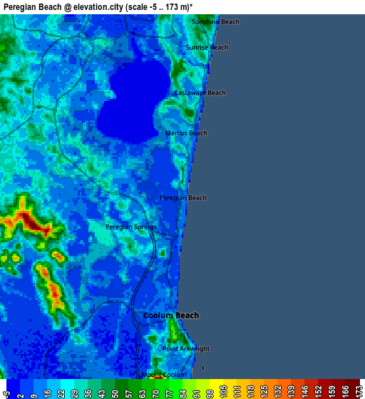 Zoom OUT 2x Peregian Beach, Australia elevation map