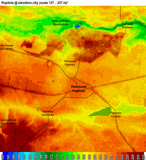 Zoom OUT 2x Popilnia, Ukraine elevation map