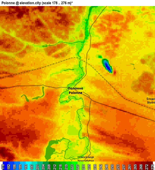 Zoom OUT 2x Polonne, Ukraine elevation map