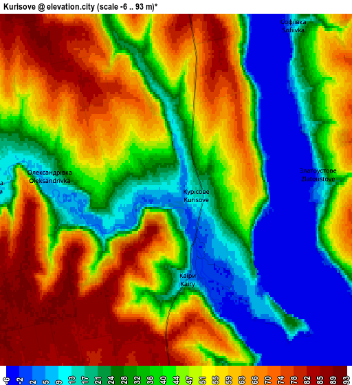 Zoom OUT 2x Kurisove, Ukraine elevation map