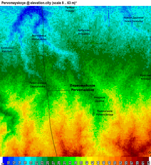 Zoom OUT 2x Pervomayskoye, Ukraine elevation map