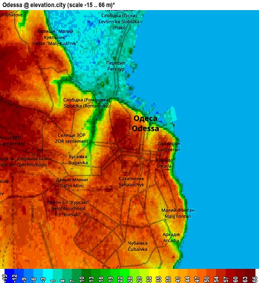 Zoom OUT 2x Odessa, Ukraine elevation map