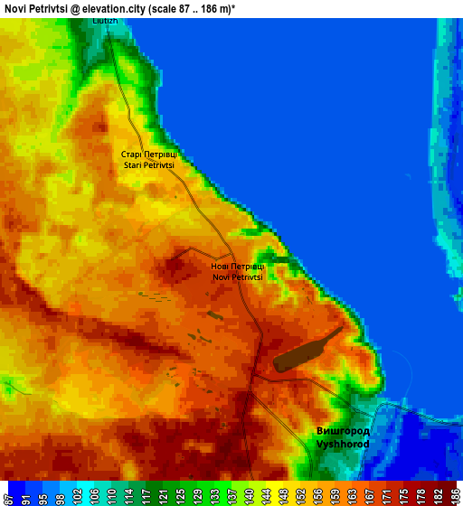 Zoom OUT 2x Novi Petrivtsi, Ukraine elevation map