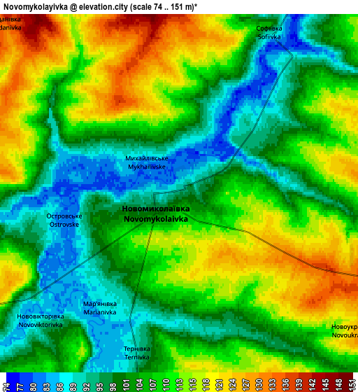 Zoom OUT 2x Novomykolayivka, Ukraine elevation map