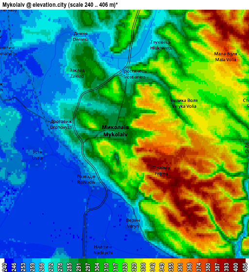 Zoom OUT 2x Mykolaiv, Ukraine elevation map