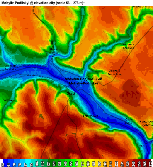 Zoom OUT 2x Mohyliv-Podilskyi, Ukraine elevation map