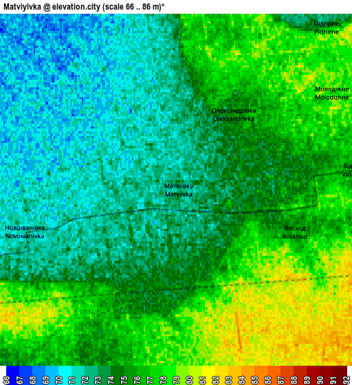 Zoom OUT 2x Matviyivka, Ukraine elevation map