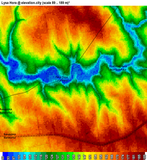 Zoom OUT 2x Lysa Hora, Ukraine elevation map