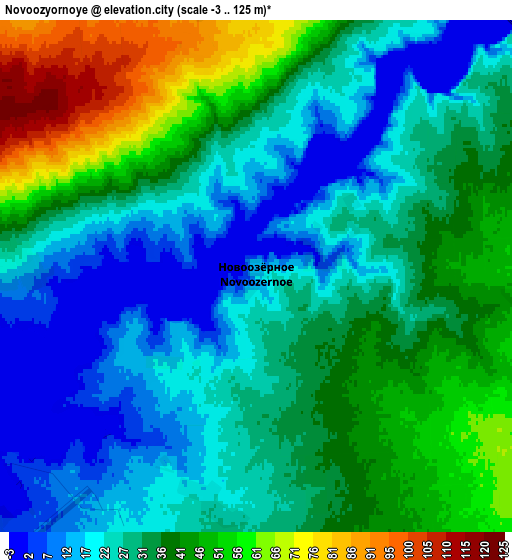 Zoom OUT 2x Novoozyornoye, Ukraine elevation map