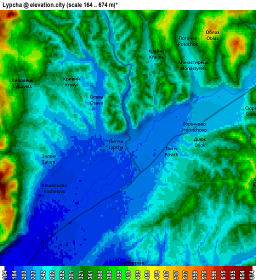 Zoom OUT 2x Lypcha, Ukraine elevation map