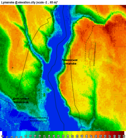 Zoom OUT 2x Lymanske, Ukraine elevation map