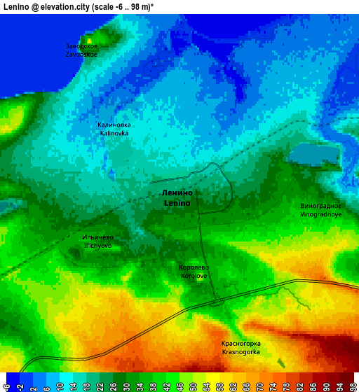 Zoom OUT 2x Lenino, Ukraine elevation map