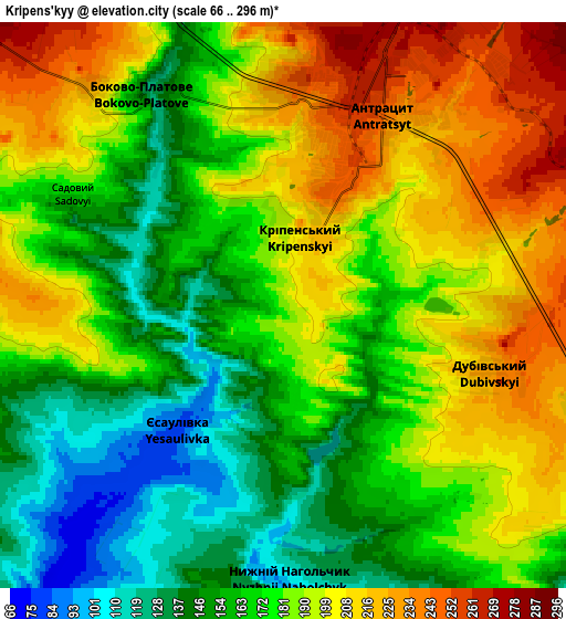 Zoom OUT 2x Kripens’kyy, Ukraine elevation map