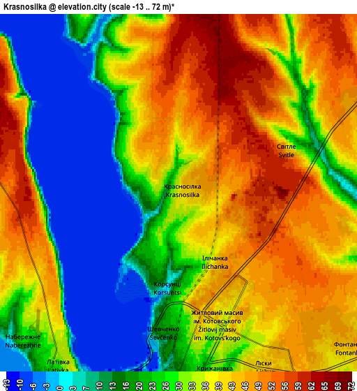 Zoom OUT 2x Krasnosilka, Ukraine elevation map