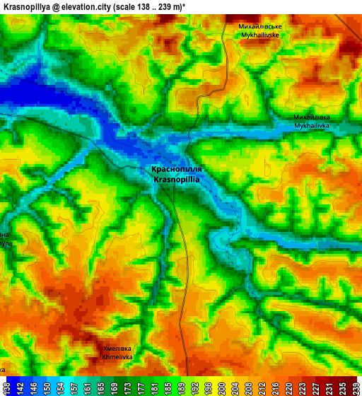 Zoom OUT 2x Krasnopillya, Ukraine elevation map