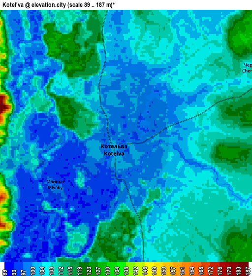 Zoom OUT 2x Kotel’va, Ukraine elevation map