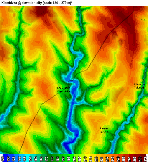 Zoom OUT 2x Klembivka, Ukraine elevation map