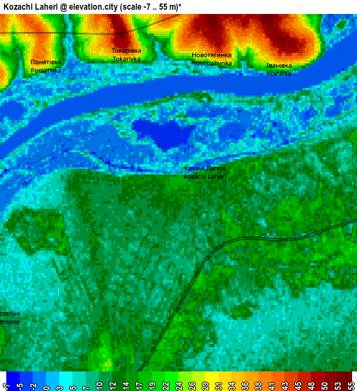 Zoom OUT 2x Kozachi Laheri, Ukraine elevation map