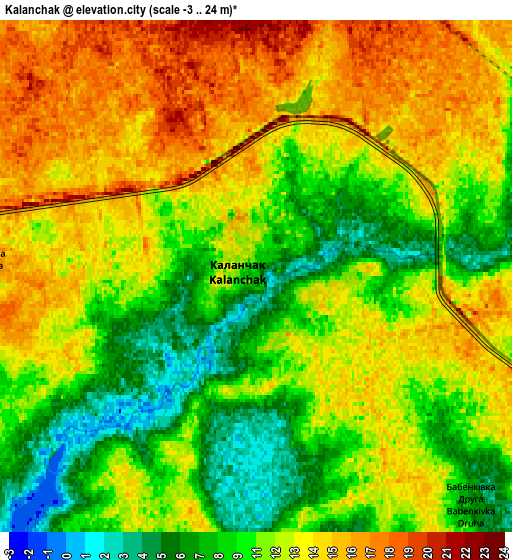 Zoom OUT 2x Kalanchak, Ukraine elevation map