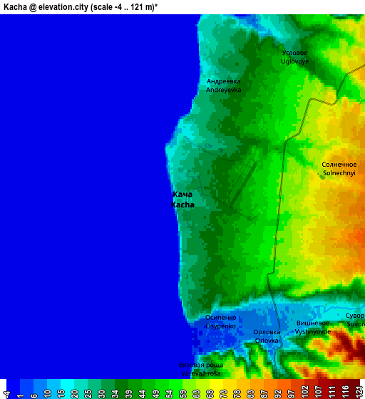 Zoom OUT 2x Kacha, Ukraine elevation map