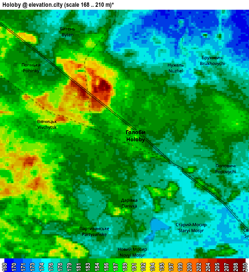 Zoom OUT 2x Hołoby, Ukraine elevation map