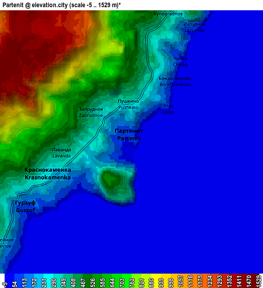 Zoom OUT 2x Partenit, Ukraine elevation map