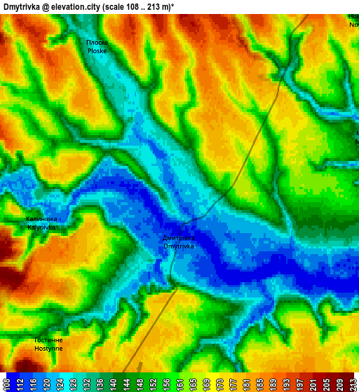 Zoom OUT 2x Dmytrivka, Ukraine elevation map