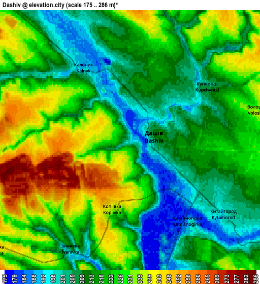 Zoom OUT 2x Dashiv, Ukraine elevation map