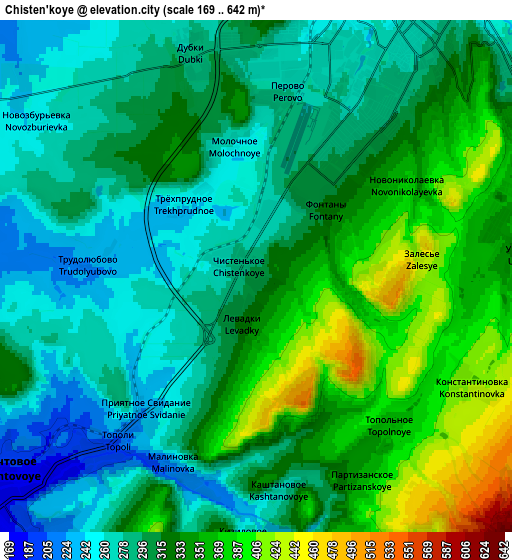 Zoom OUT 2x Chisten’koye, Ukraine elevation map