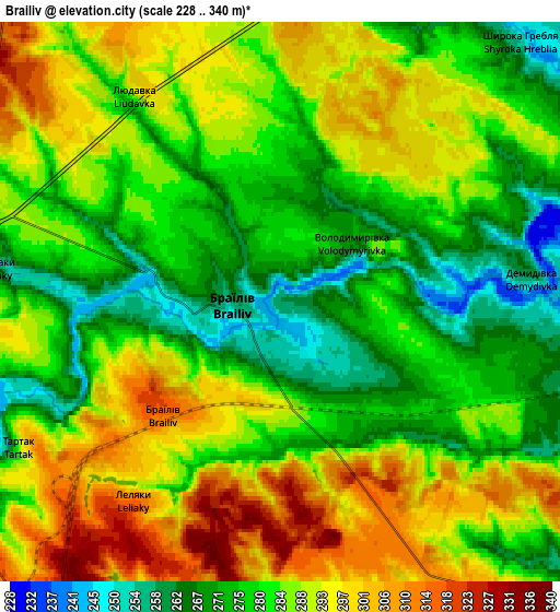 Zoom OUT 2x Brailiv, Ukraine elevation map