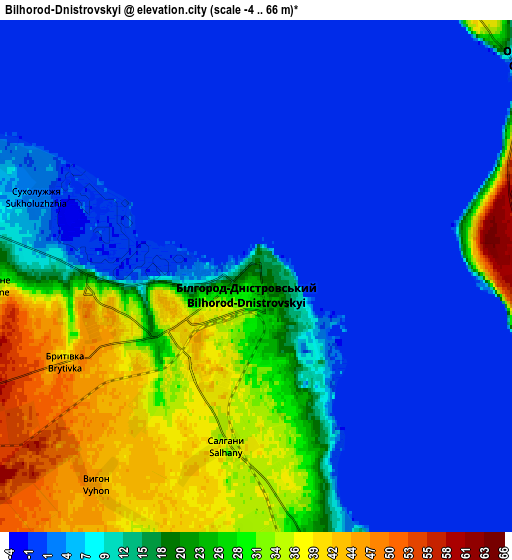 Zoom OUT 2x Bilhorod-Dnistrovskyi, Ukraine elevation map