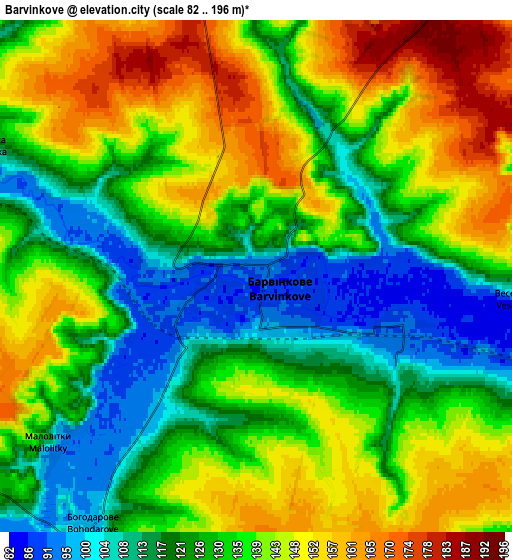 Zoom OUT 2x Barvinkove, Ukraine elevation map