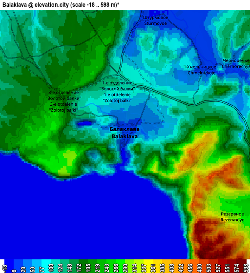 Zoom OUT 2x Balaklava, Ukraine elevation map